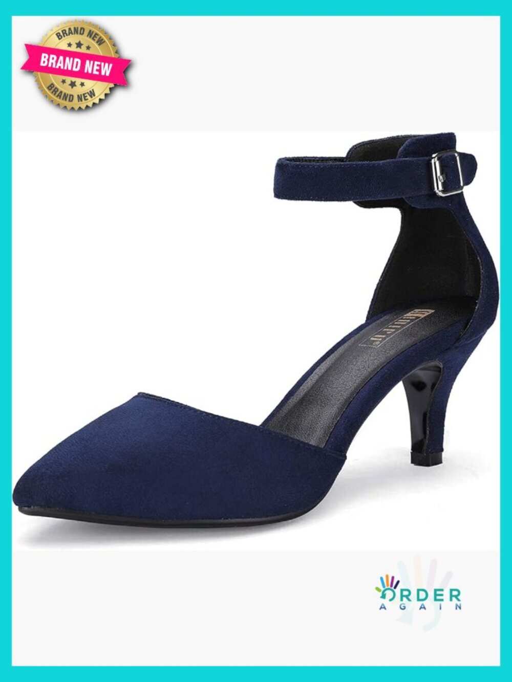 Classic D'Orsay Pumps Low Kitten Heels Dress Shoes Pointed Closed Toe Ankle